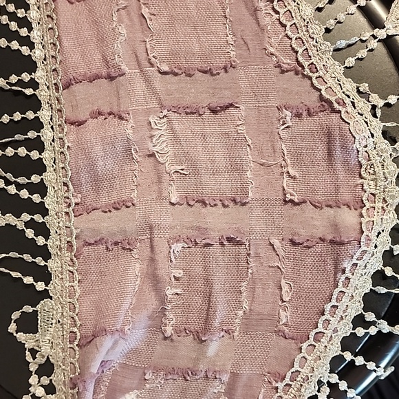 🔥Purple Embroidery Lace Hip Scarf Sash Hair Wrap Lavender - Picture 6 of 10